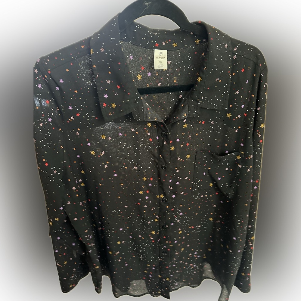Star sheer blouse